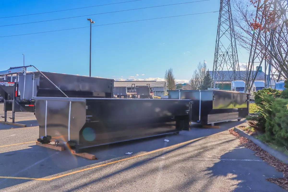 Roll-off dumpster ready for waste disposal at job site for Residential Dumpster Rental in Camp Pendleton Mainside